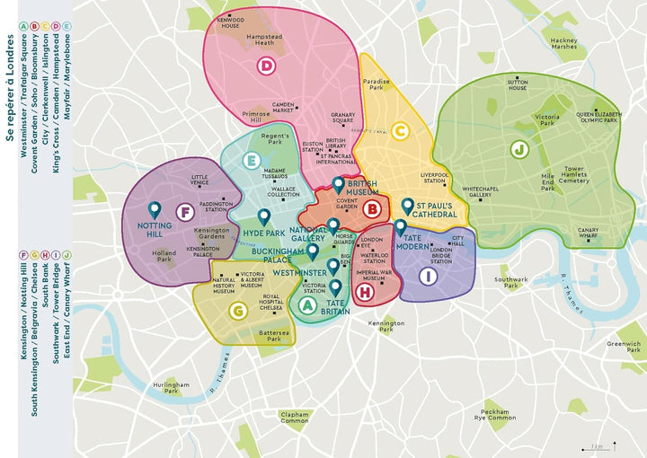 Plan détaillé - Londres 2024/25 | Cartoville carte pliée Gallimard 