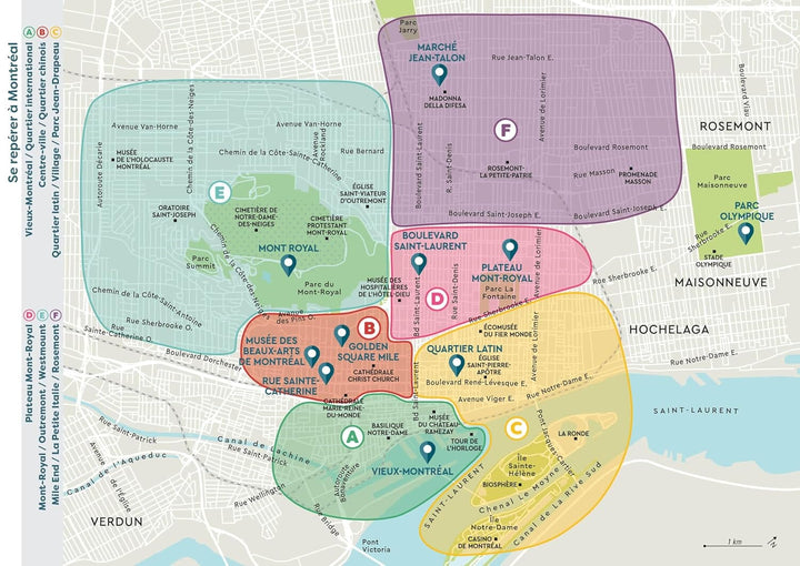 Plan détaillé - Montréal | Cartoville carte pliée Gallimard 