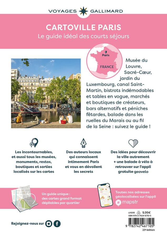 Plan détaillé - Paris 2025/26 | Cartoville carte pliée Gallimard 