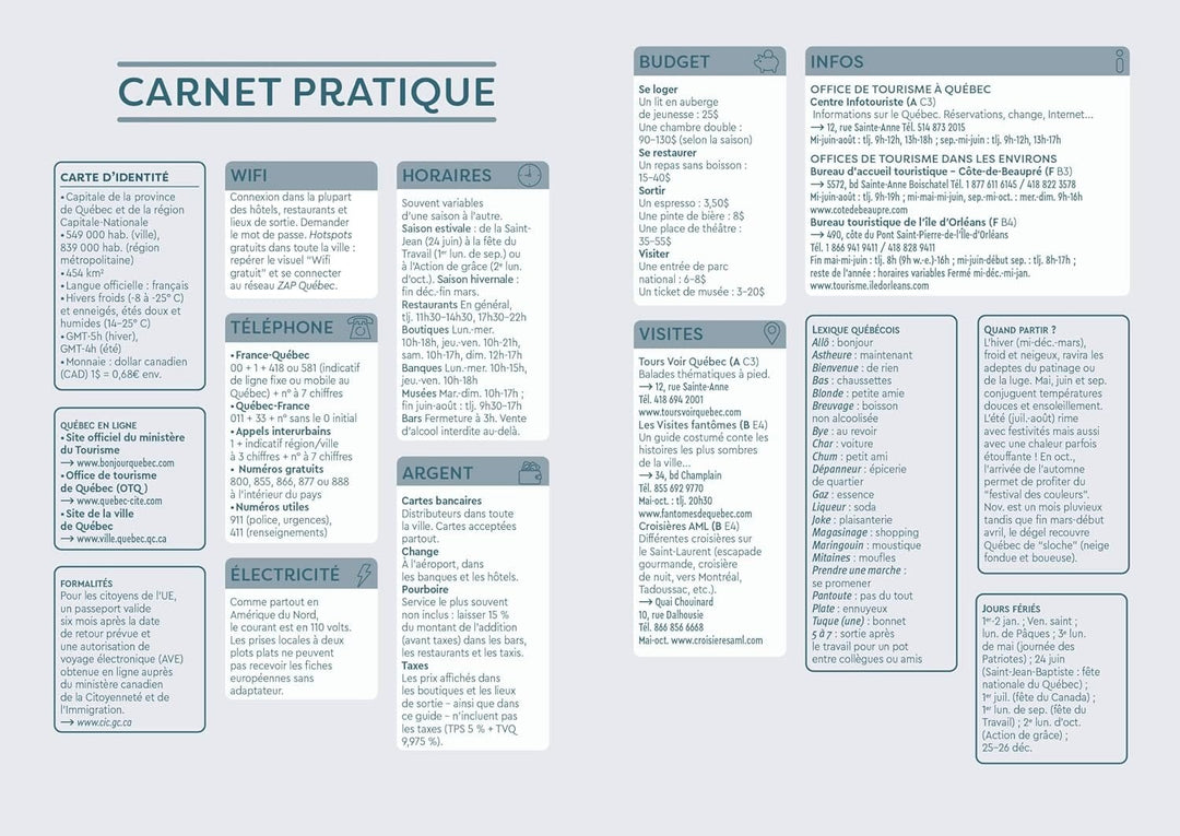 Plan détaillé - Ville de Québec | Cartoville guide de voyage Gallimard 