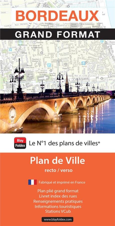 Plan plié grand format - Bordeaux | Blay Foldex carte pliée Blay Foldex 