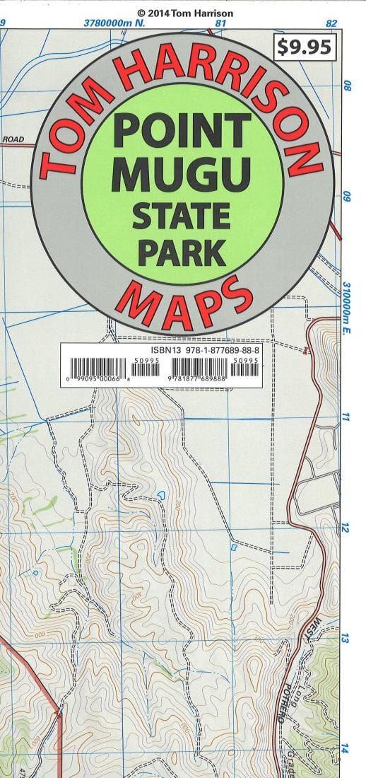 Point Mugu State Park (Californie) | Tom Harrison Maps carte pliée Tom Harrison Maps 