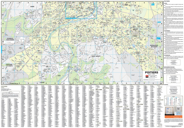 Poitiers, Vienne - Plan de ville | Blay Foldex carte pliée Blay Foldex 