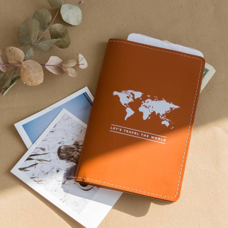 Porte passeport - brun | Miss Wood accessoire de voyage Miss Wood 
