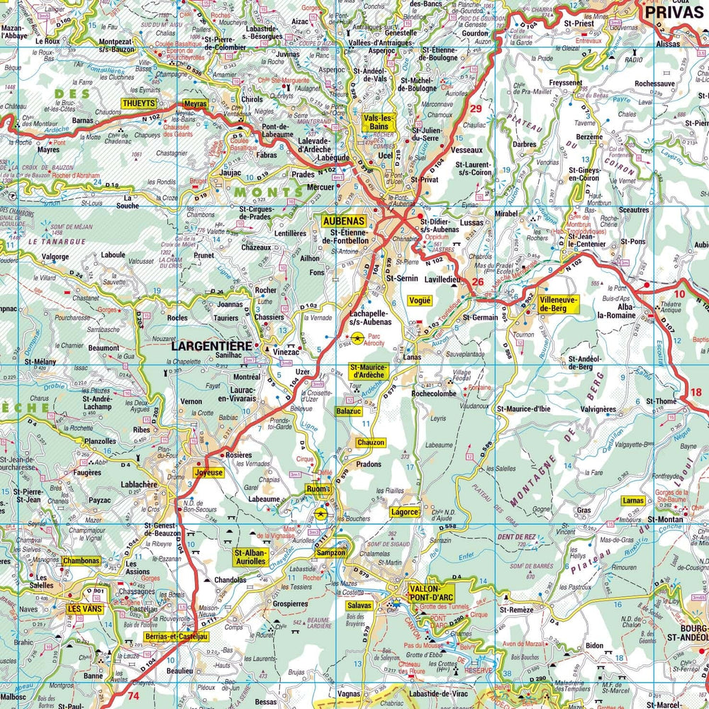 Poster - Ardèche (119 x 85 cm) | Blay Foldex carte murale hors dimensions Blay Foldex 