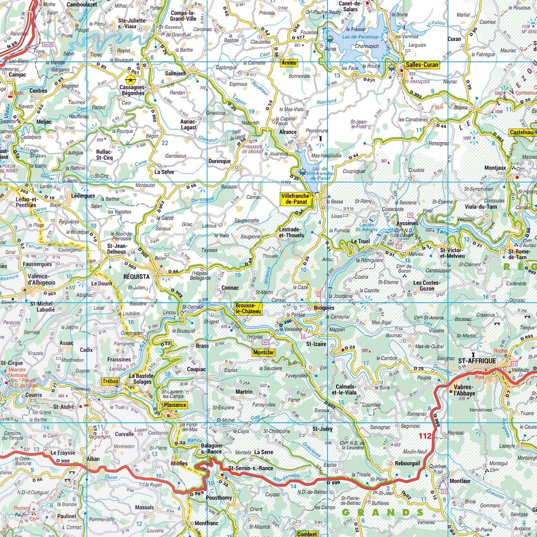 Poster - Aveyron (119 x 85 cm) | Blay Foldex carte murale hors dimensions Blay Foldex 