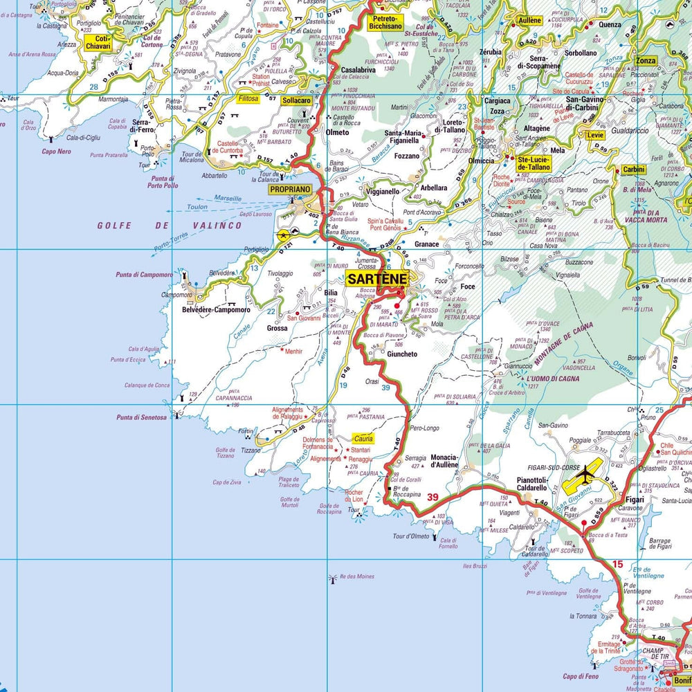 Poster - Corse-du-Sud (119 x 85 cm) | Blay Foldex carte murale hors dimensions Blay Foldex 