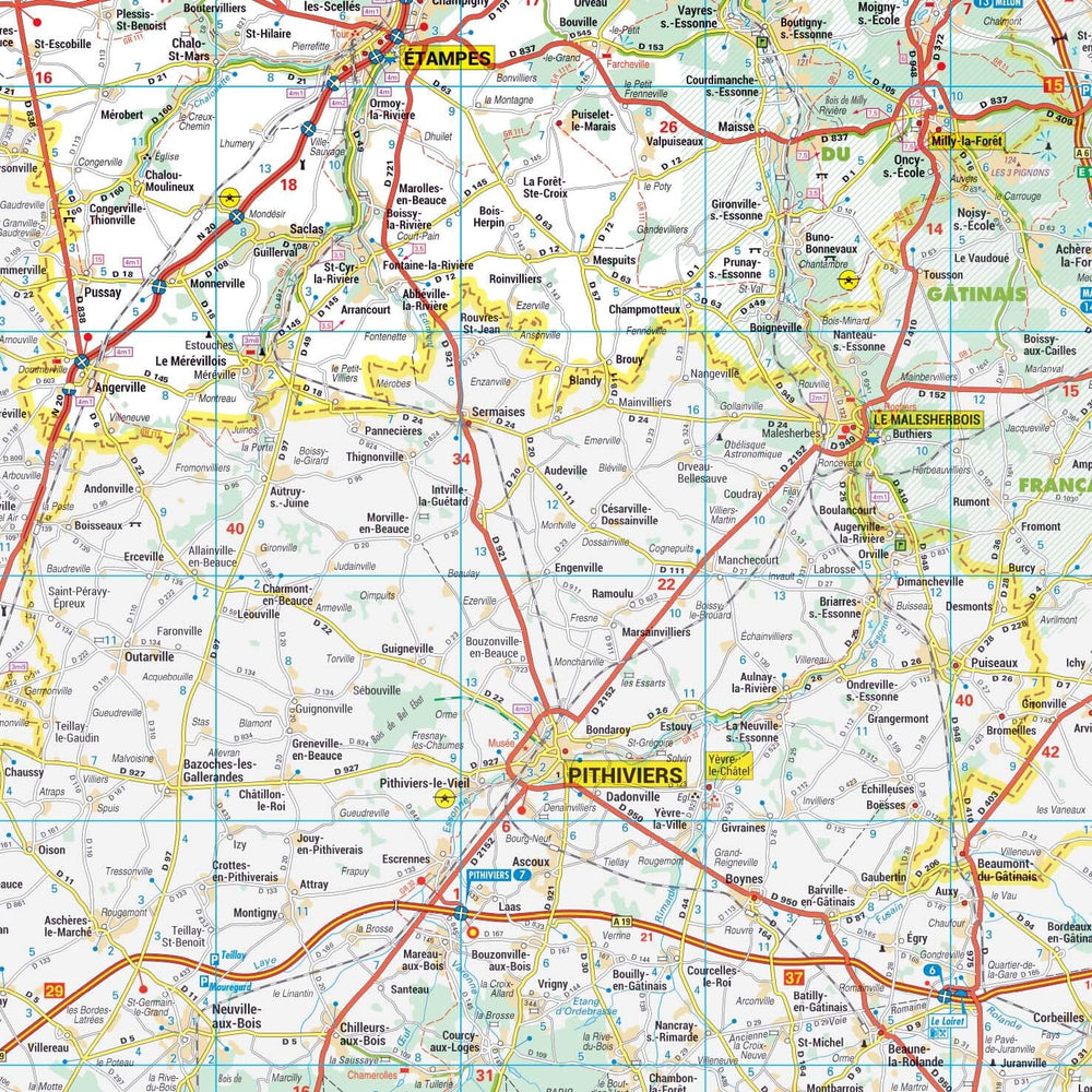 Poster - Essonne (119 x 85 cm) | Blay Foldex carte murale hors dimensions Blay Foldex 