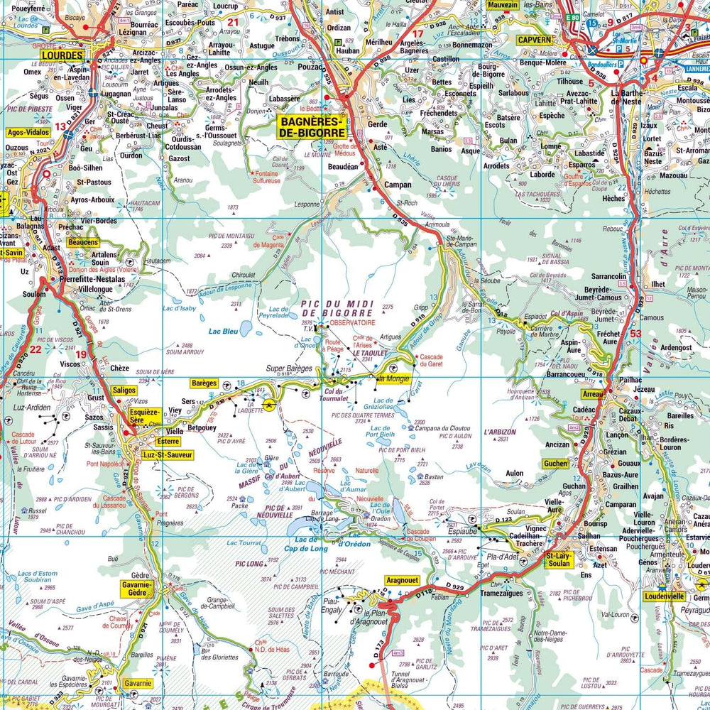 Poster - Hautes-Pyrénées (119 x 85 cm) | Blay Foldex carte murale hors dimensions Blay Foldex 