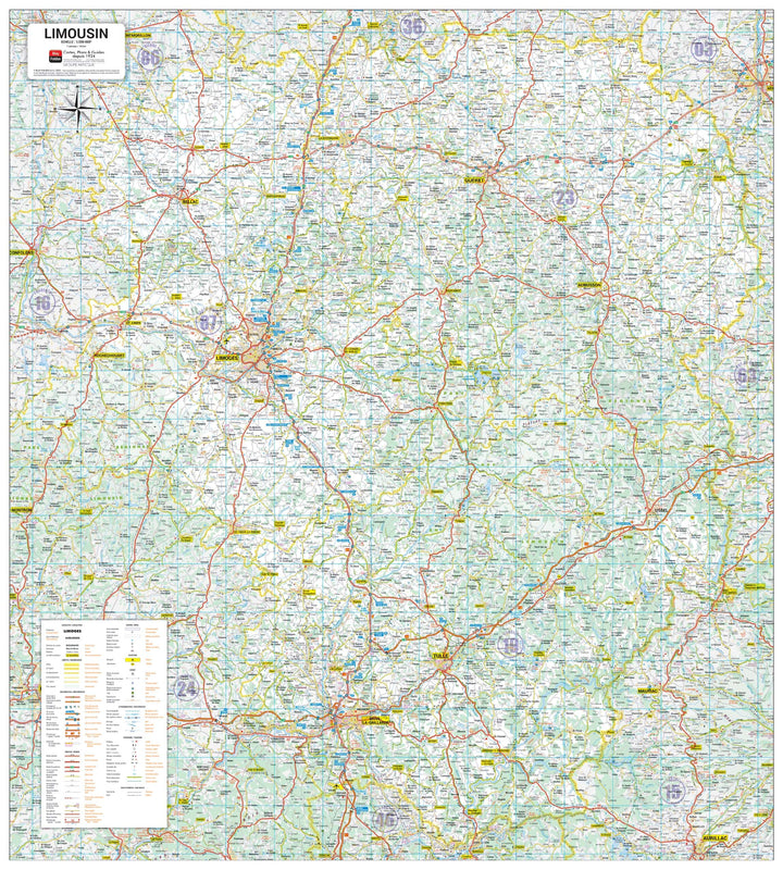 Poster - Limousin (81 × 90 cm) | Blay Foldex carte murale hors dimensions Blay Foldex 