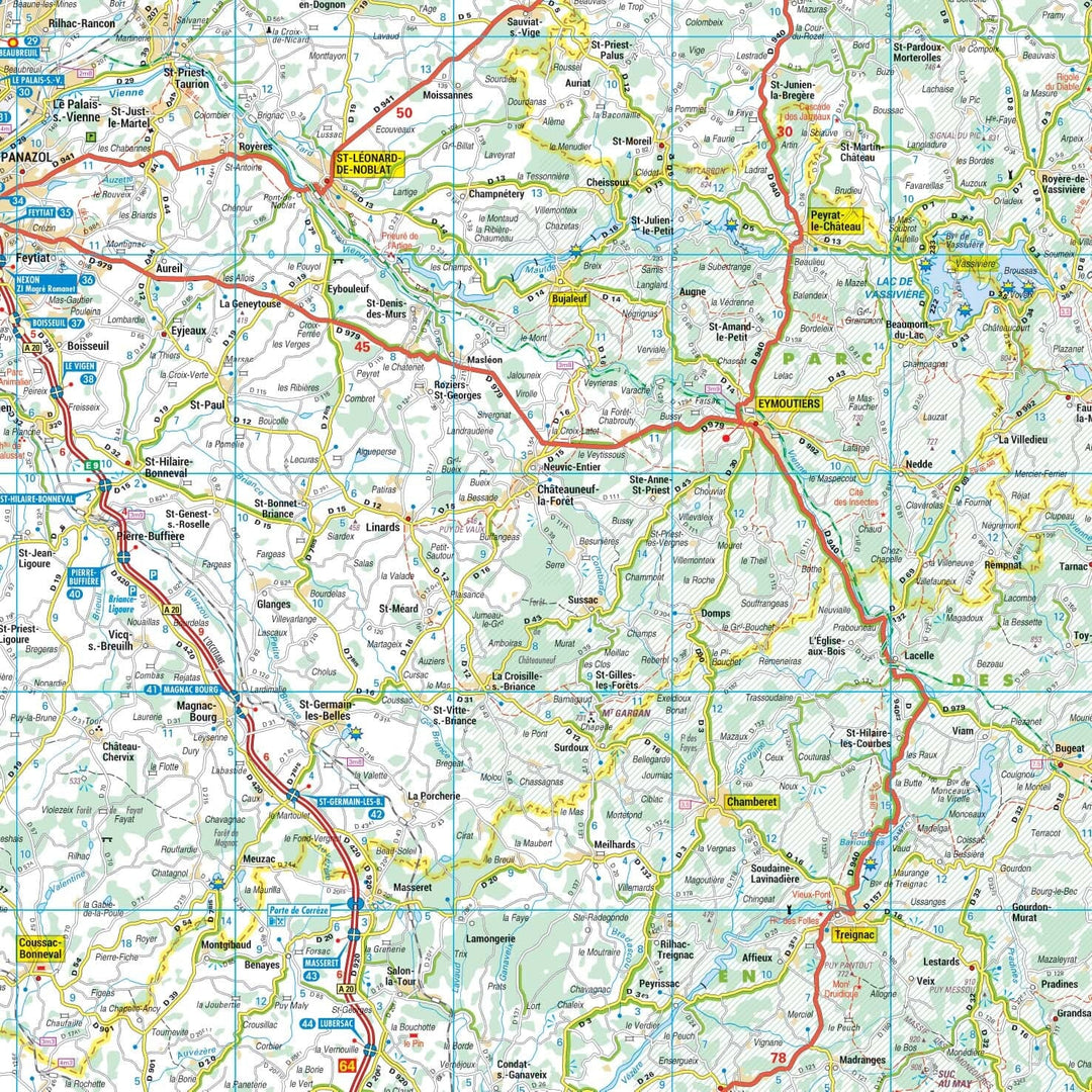 Poster - Limousin (81 × 90 cm) | Blay Foldex carte murale hors dimensions Blay Foldex 