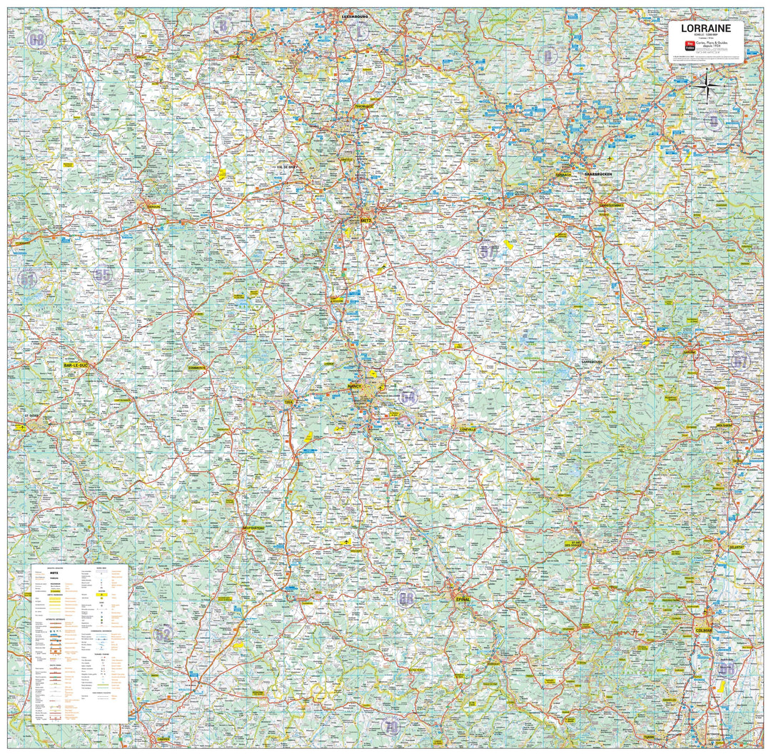 Poster - Lorraine (104 × 102 cm) | Blay Foldex carte murale hors dimensions Blay Foldex 