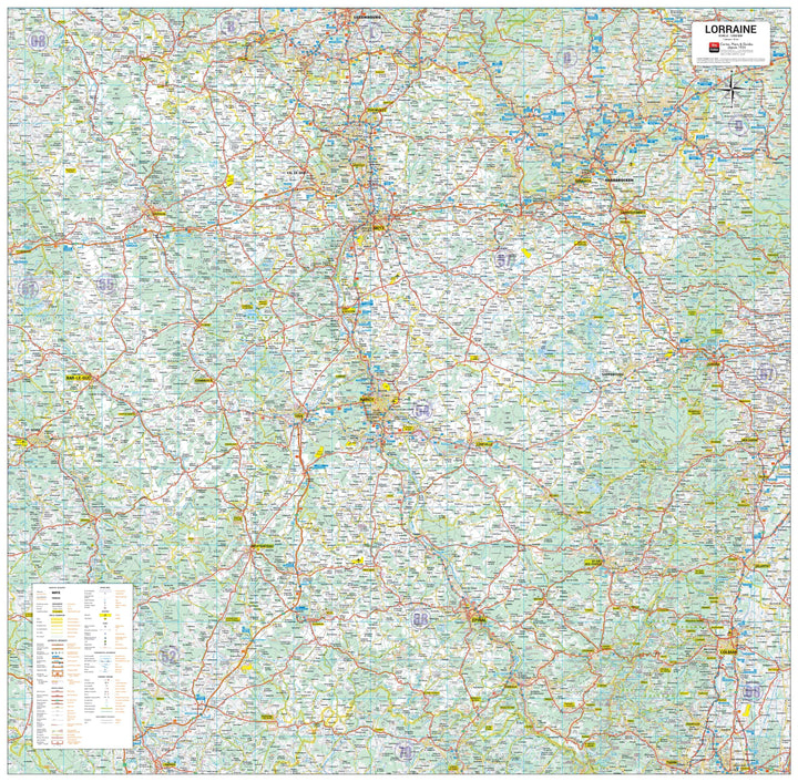 Poster - Lorraine (104 × 102 cm) | Blay Foldex carte murale hors dimensions Blay Foldex 