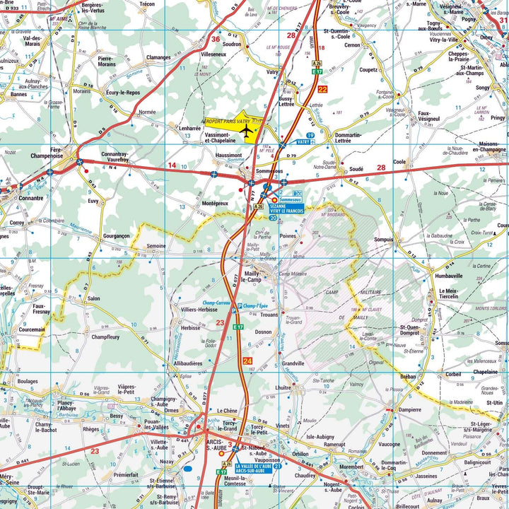 Poster - Marne (119 x 85 cm) | Blay Foldex carte murale hors dimensions Blay Foldex 