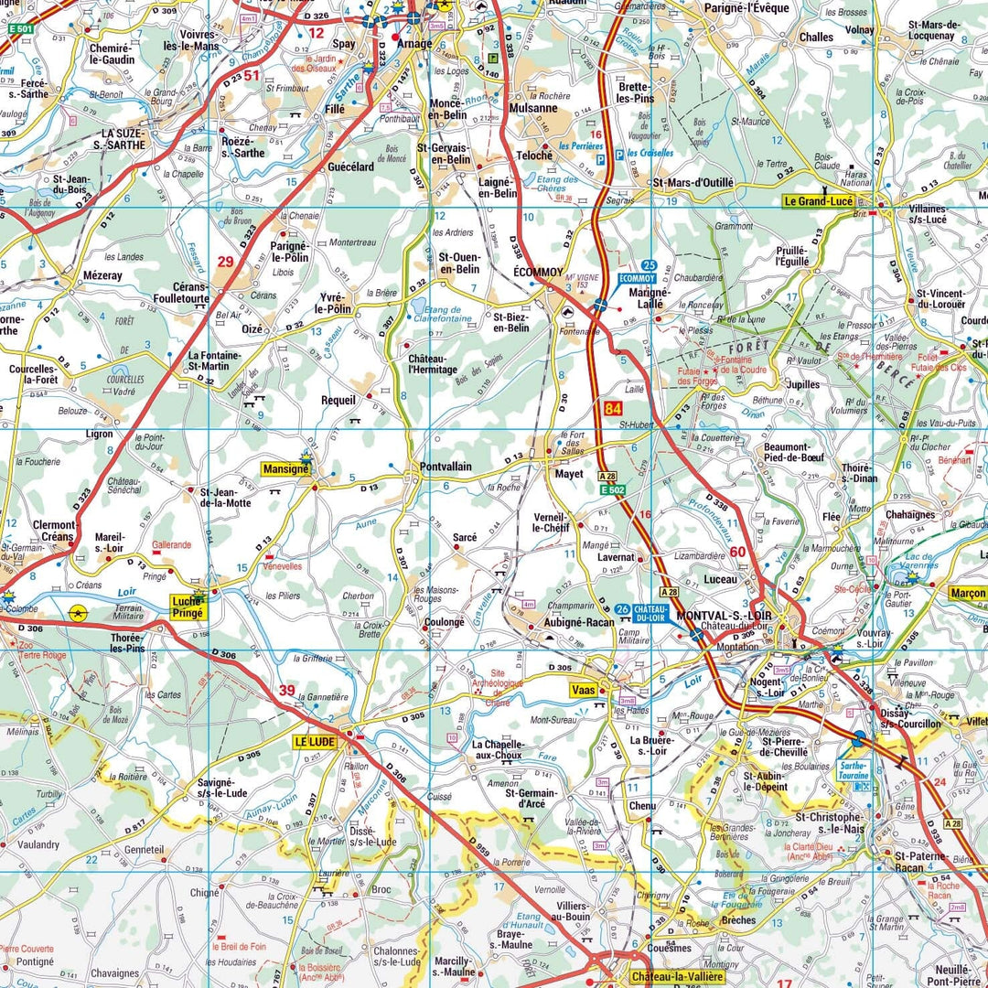 Poster - Sarthe (119 x 85 cm) | Blay Foldex carte murale hors dimensions Blay Foldex 