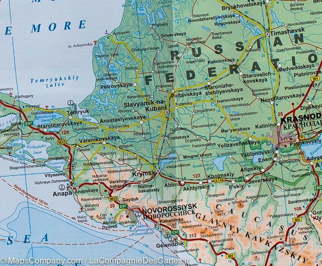 Poster - Ukraine & Moldavie (géographique) - 125 x 88 cm | Gizi Map carte murale grand tube Gizi Map 