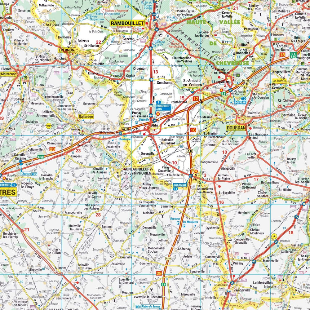 Poster - Yvelines (119 x 85 cm) | Blay Foldex carte murale hors dimensions Blay Foldex 