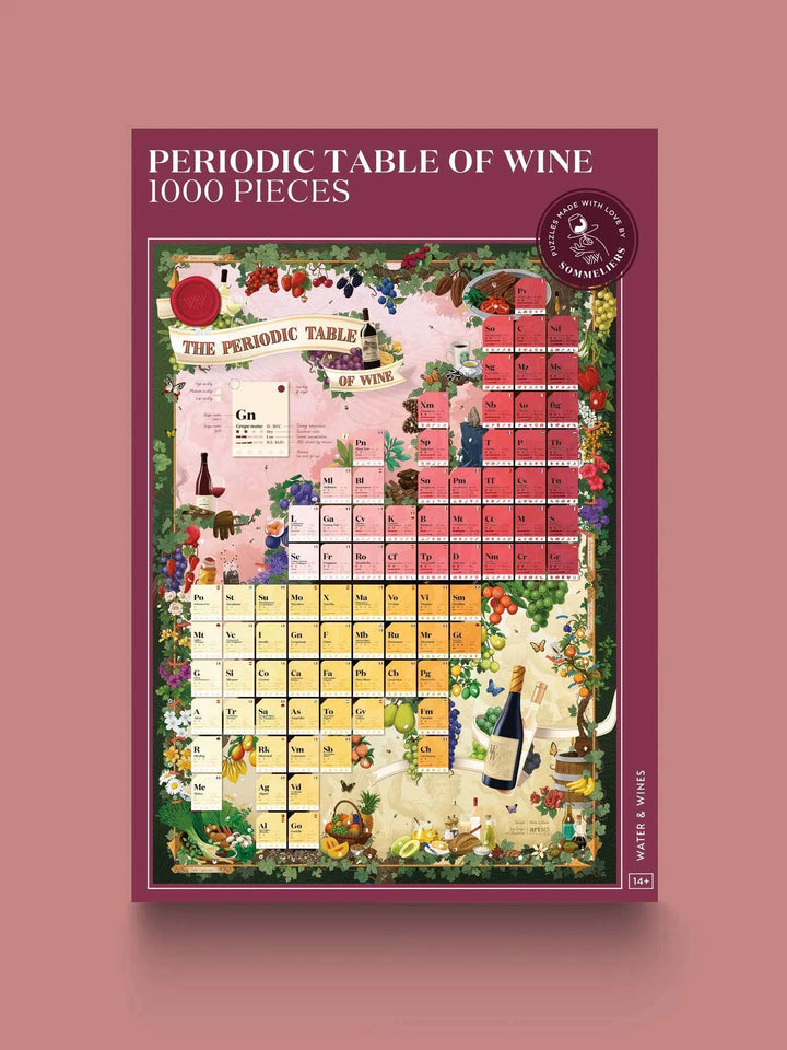 Puzzle de 1000 pièces - Tableau périodique des vins (48 x 68 cm) puzzle Water & Wines 