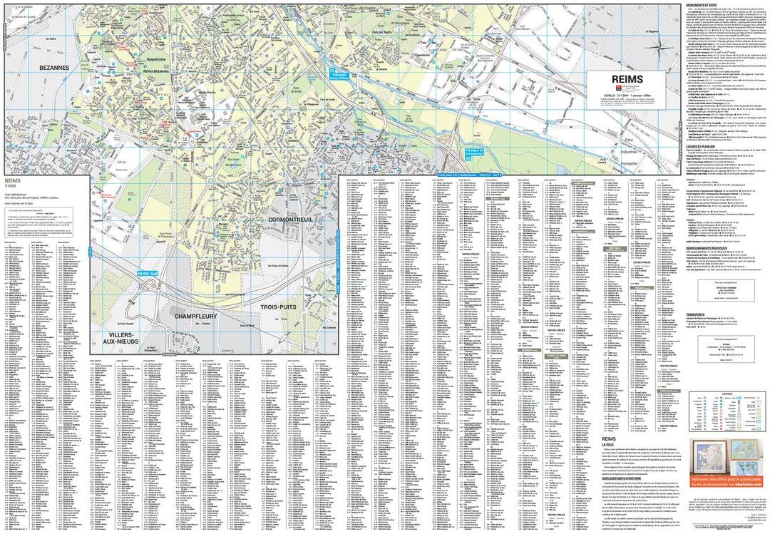Reims, Marne - Plan de ville | Blay Foldex carte pliée Blay Foldex 