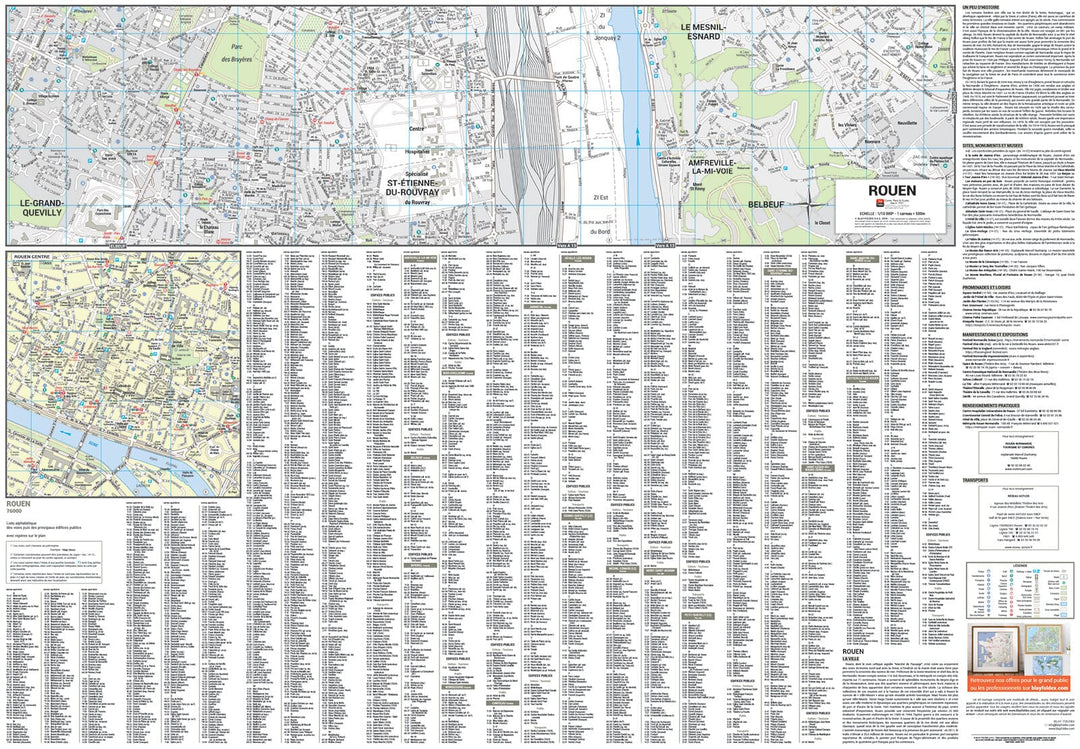 Rouen, Seine-Maritime - Plan de ville | Blay Foldex carte pliée Blay Foldex 