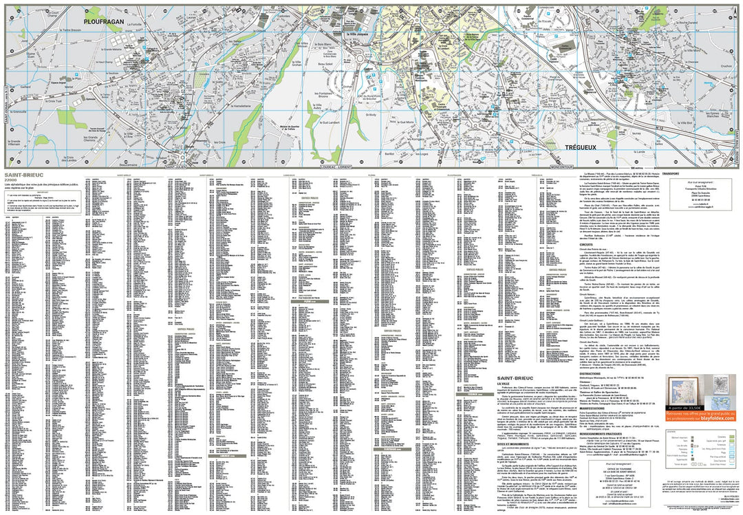 Saint-Brieuc, Côtes-d’Armor - Plan de ville | Blay Foldex carte pliée Blay Foldex 