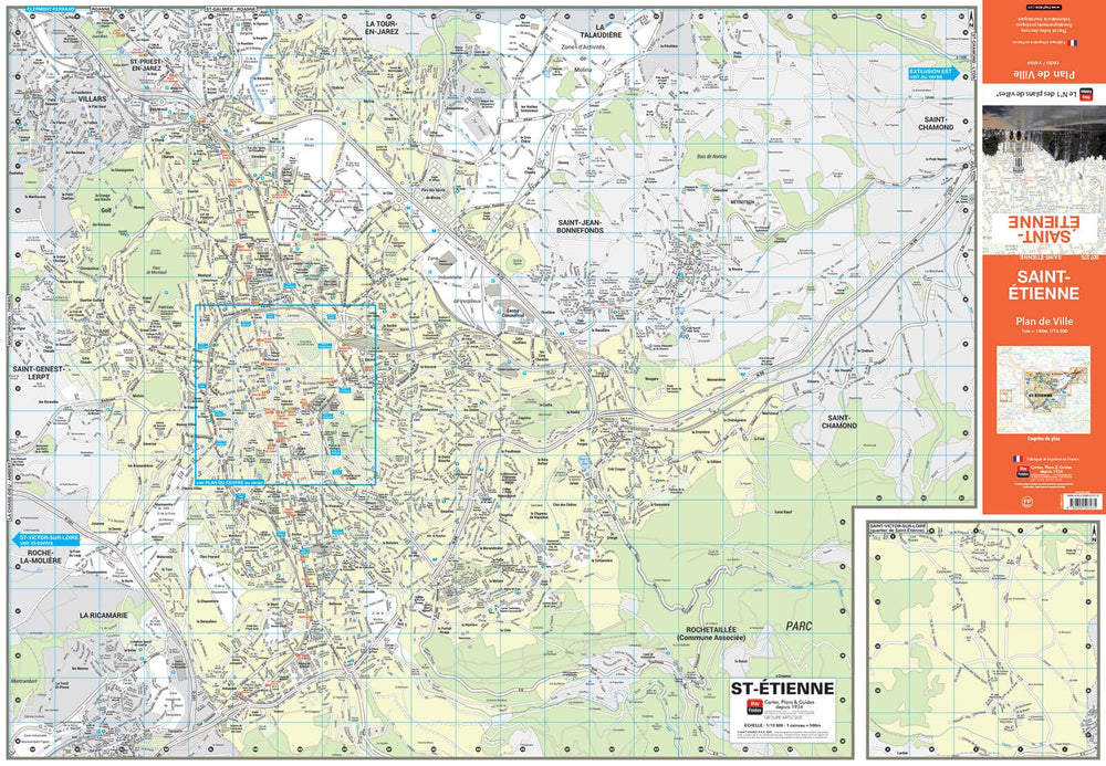 Saint-Étienne, Loire - Plan de ville | Blay Foldex carte pliée Blay Foldex 