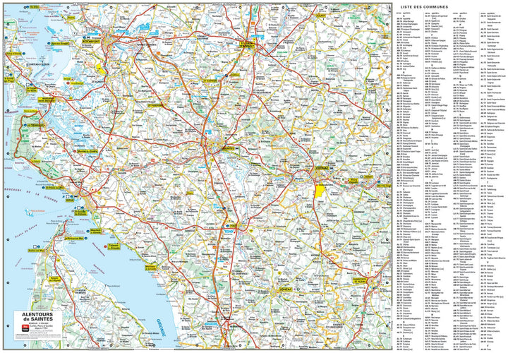 Saintes, Charente-Maritime - Plan de ville | Blay Foldex carte pliée Blay Foldex 