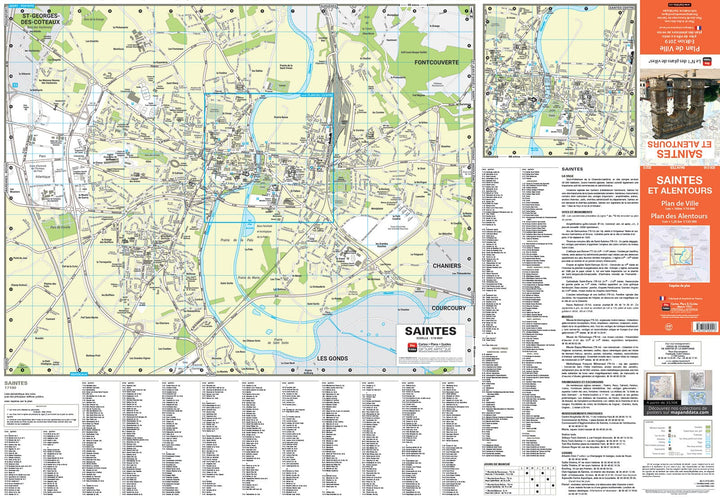 Saintes, Charente-Maritime - Plan de ville | Blay Foldex carte pliée Blay Foldex 
