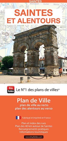 Saintes, Charente-Maritime - Plan de ville | Blay Foldex carte pliée Blay Foldex 