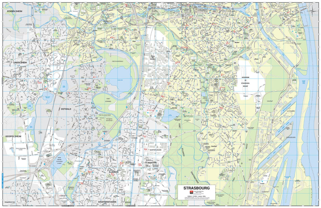 Strasbourg - Plan de ville grand format | Blay Foldex carte pliée Blay Foldex 