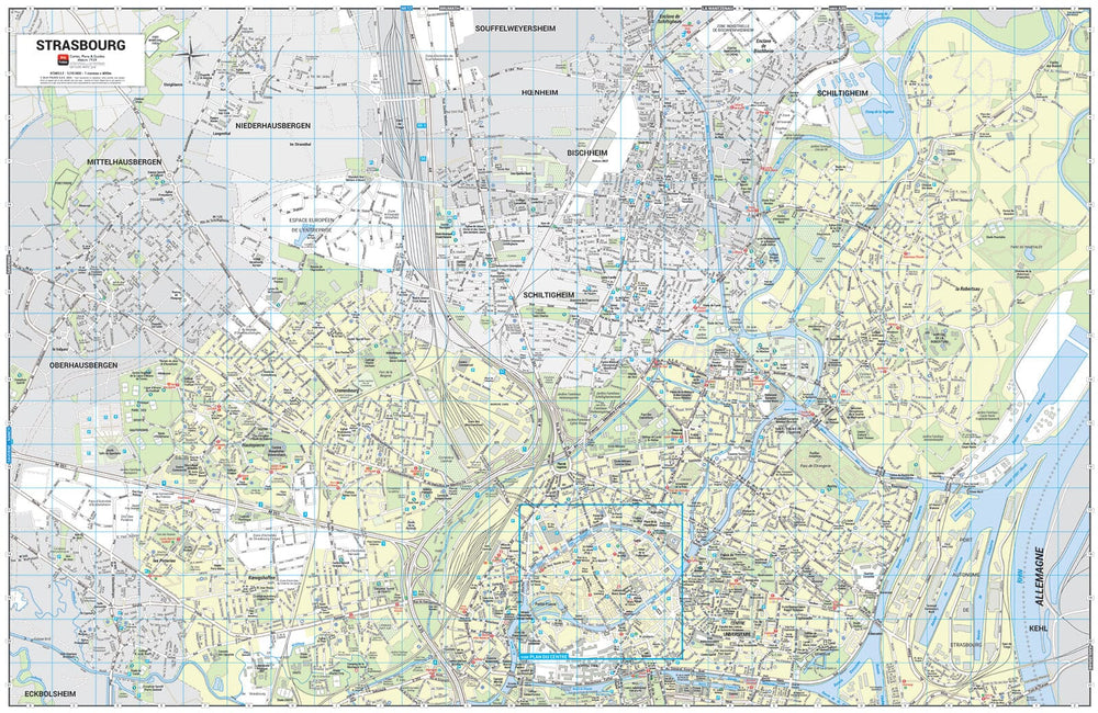 Strasbourg - Plan de ville grand format | Blay Foldex carte pliée Blay Foldex 