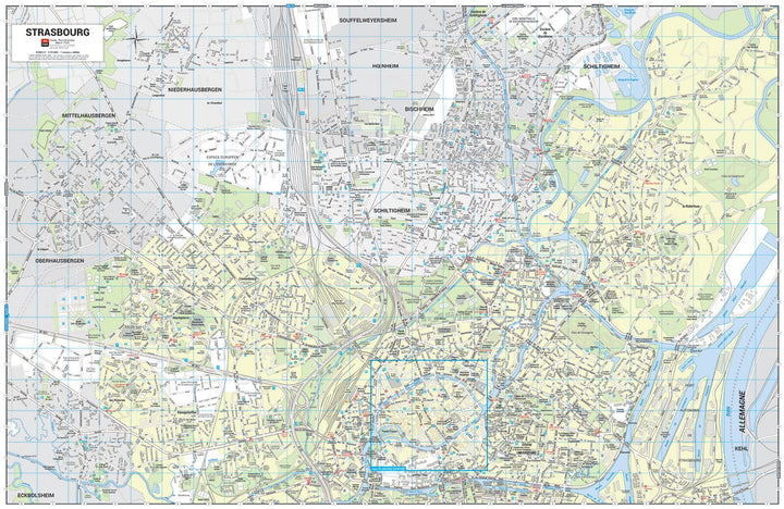 Strasbourg - Plan de ville grand format | Blay Foldex carte pliée Blay Foldex 