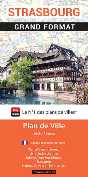 Strasbourg - Plan de ville grand format | Blay Foldex carte pliée Blay Foldex 
