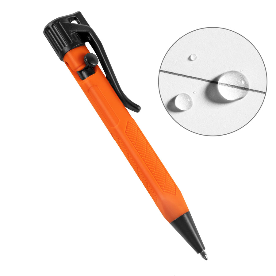 Stylo tous-temps Rite in the Rain Mini Bolt-Action – Encre tous-temps noire accessoire de voyage Rite in the Rain Orange 