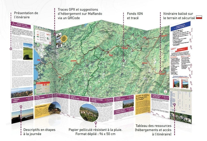 Topocarte - De Caen à la mer, boucle sur la côte de Nacre | FFRandonnée carte pliée FFR - Fédération Française de Randonnée 