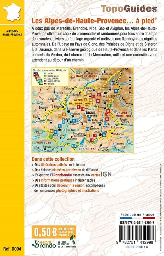 Topoguide de randonnée - Alpes-de-Haute-Provence | FFR guide de randonnée FFR - Fédération Française de Randonnée 