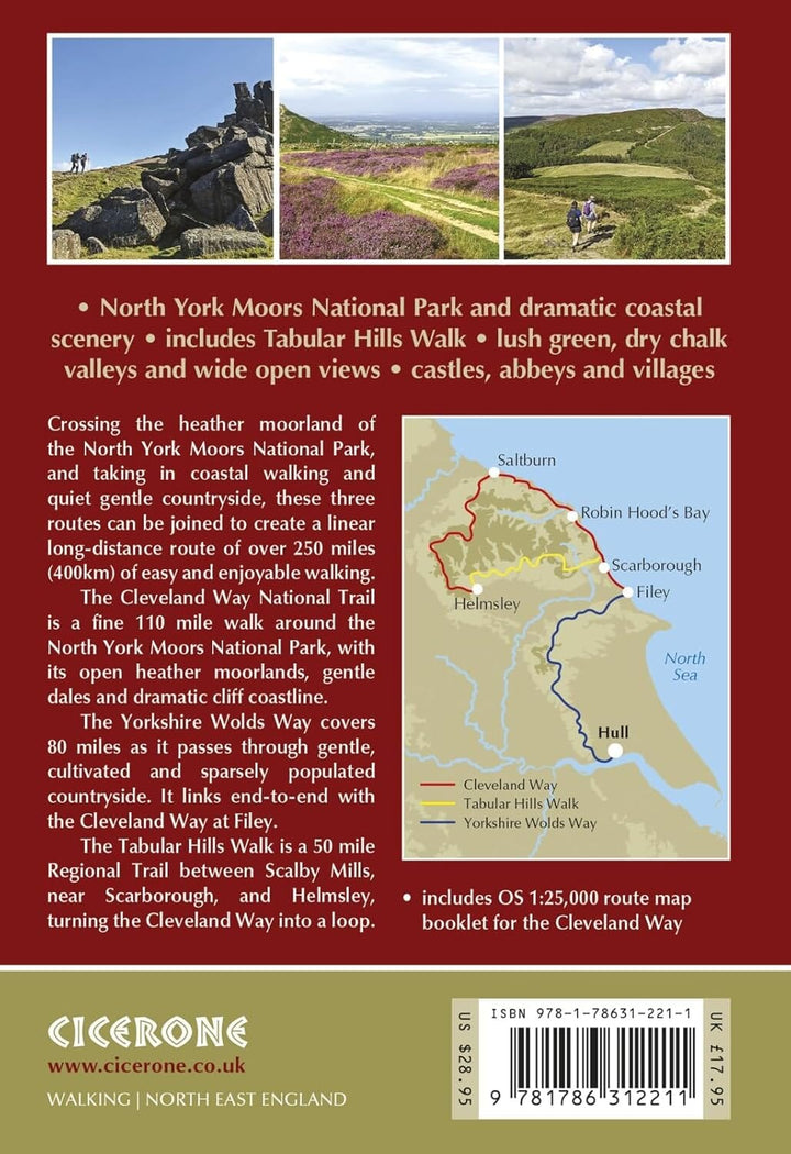 Topoguide de randonnées (en anglais) - Cleveland Way & Yorkshire Wolds Way | Cicerone guide de randonnée Cicerone 