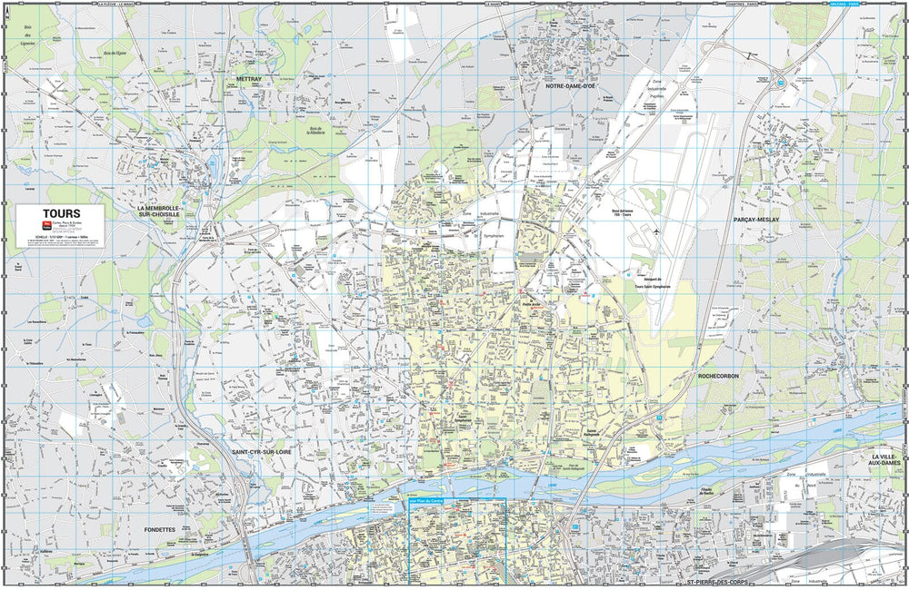 Tours - Plan de ville grand format | Blay Foldex carte pliée Blay Foldex 