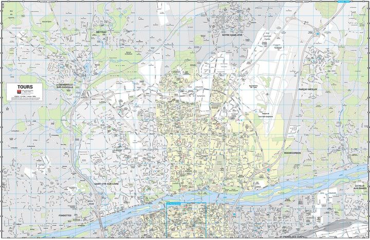 Tours - Plan de ville grand format | Blay Foldex carte pliée Blay Foldex 