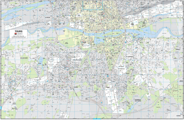 Tours - Plan de ville grand format | Blay Foldex carte pliée Blay Foldex 
