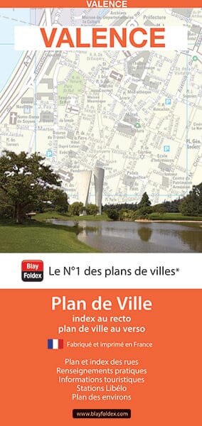 Valence, Drôme - Plan de ville | Blay Foldex carte pliée Blay Foldex 