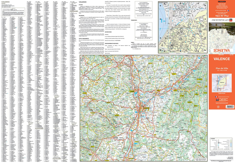Valence, Drôme - Plan de ville | Blay Foldex carte pliée Blay Foldex 