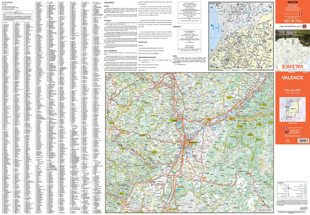 Valence, Drôme - Plan de ville | Blay Foldex carte pliée Blay Foldex 