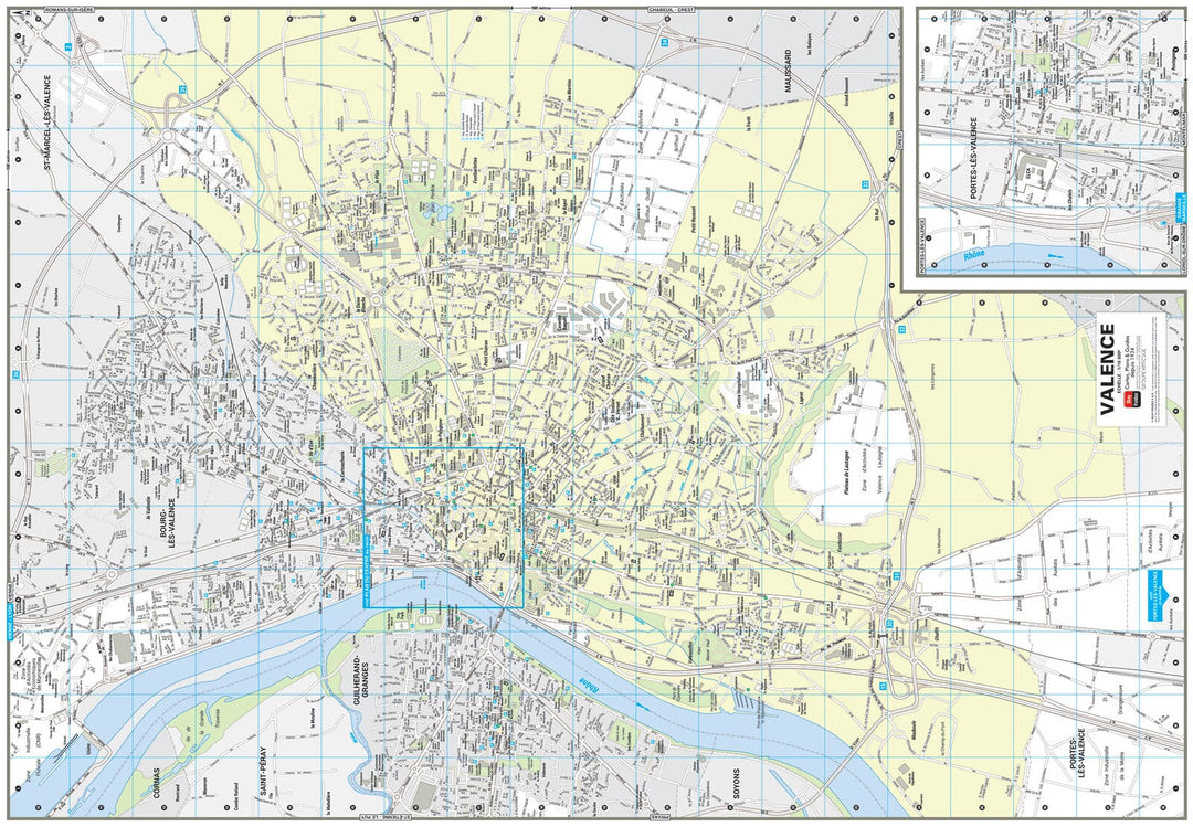 Valence, Drôme - Plan de ville | Blay Foldex carte pliée Blay Foldex 