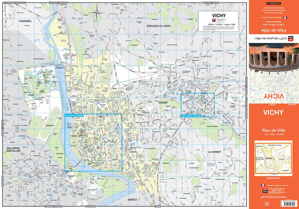 Vichy, Allier - Plan de ville | Blay Foldex carte pliée Blay Foldex 