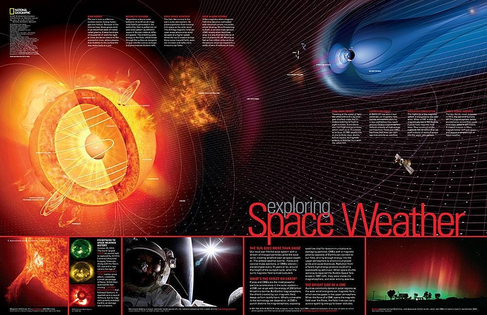 2004 Exploring Space Weather Wall Map 