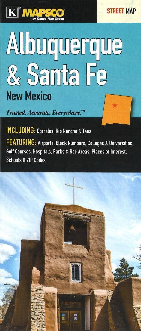 Albuquerque & Santa Fe : New Mexico | Kappa Map Group carte pliée 