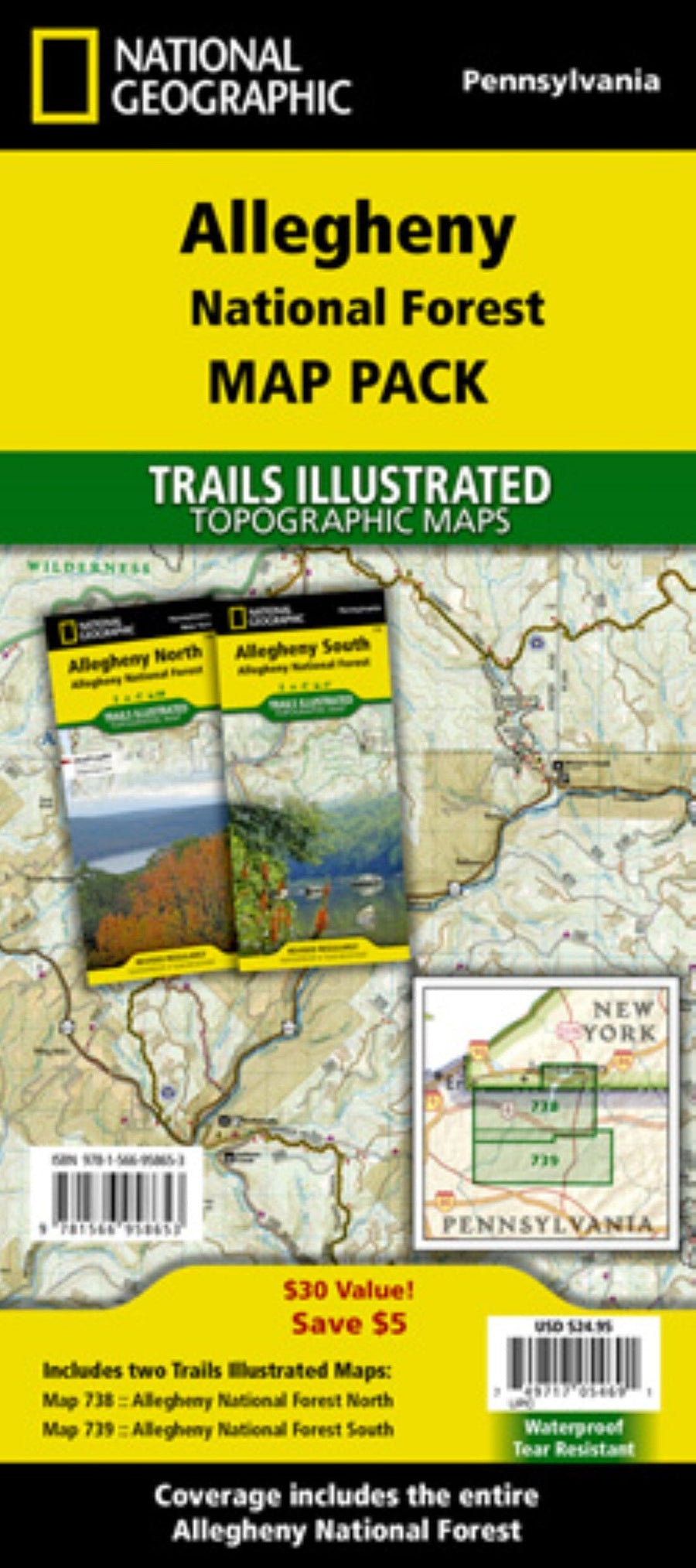 Allegheny National Forest [Map Pack Bundle] | National Geographic carte pliée 