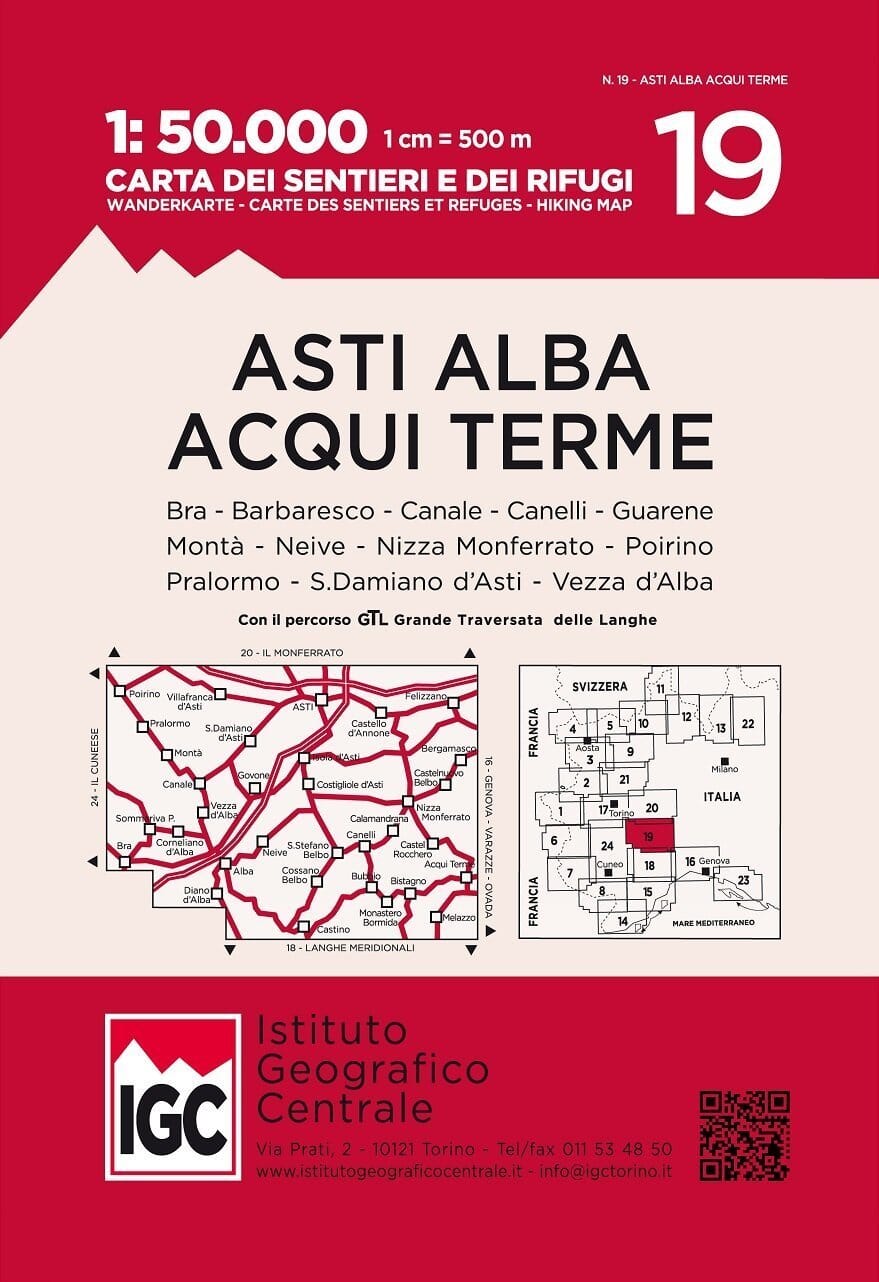 Alti Alba Acqui Terme | Istituto Geografico Centrale Hiking Map 