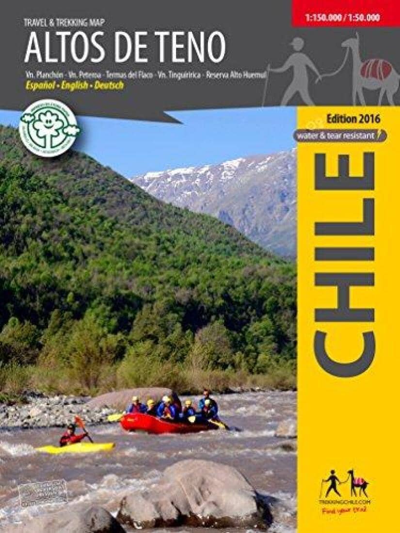 Altos de Teno - Travel and Trekking Map | Trekking Chile Hiking Map 